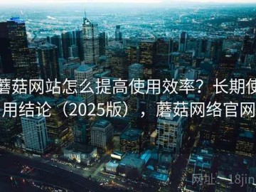 蘑菇网站怎么提高使用效率？长期使用结论（2025版），蘑菇网络官网