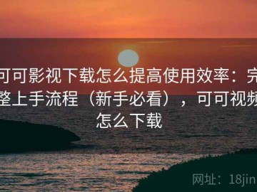 可可影视下载怎么提高使用效率：完整上手流程（新手必看），可可视频怎么下载