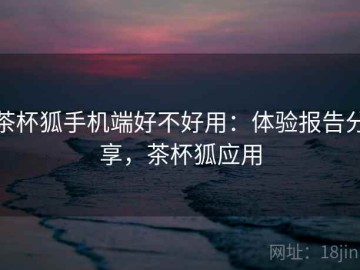 茶杯狐手机端好不好用：体验报告分享，茶杯狐应用