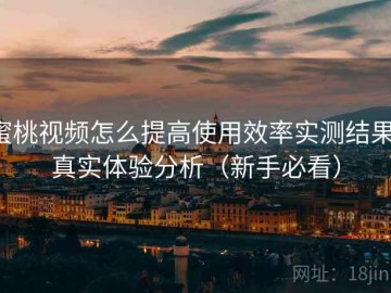 蜜桃视频怎么提高使用效率实测结果：真实体验分析（新手必看）