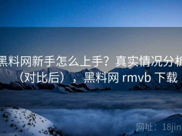 黑料网新手怎么上手？真实情况分析（对比后），黑料网 rmvb 下载