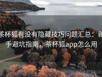 茶杯狐有没有隐藏技巧问题汇总：新手避坑指南，茶杯狐app怎么用
