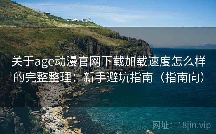 关于age动漫官网下载加载速度怎么样的完整整理：新手避坑指南（指南向）